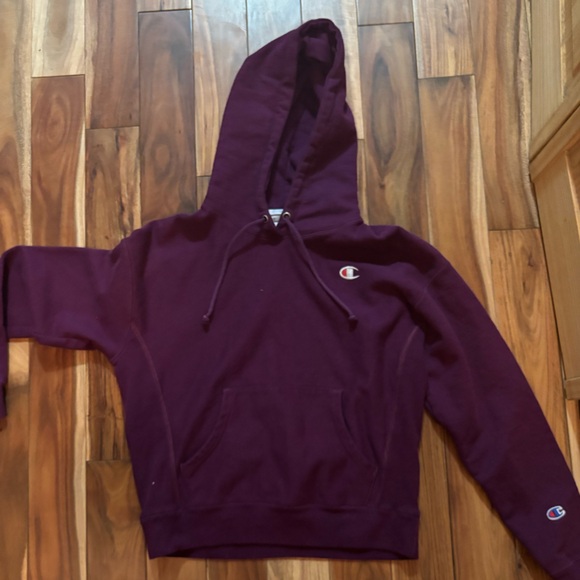 Champion Tops - Champion Burgundy Pullover Hoodie